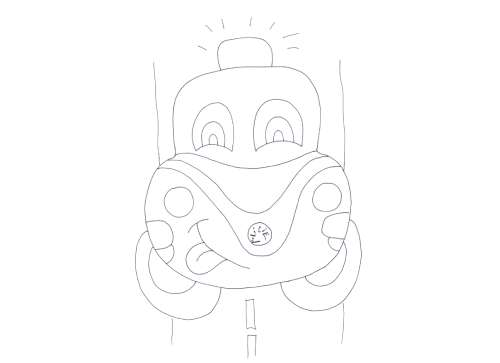 Omalovánka policejní auto