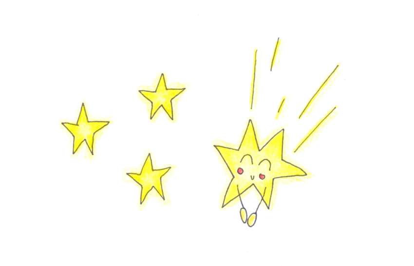 ilustrace padající hvězda