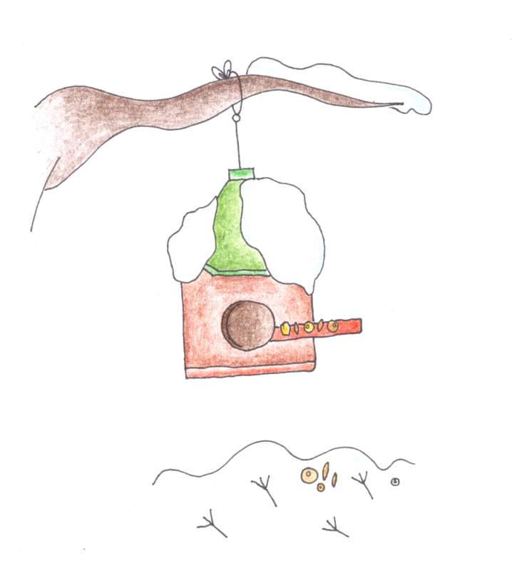 ilustrace ptačí budka