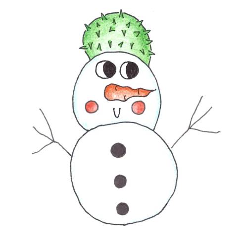 ilustrace sněhulák