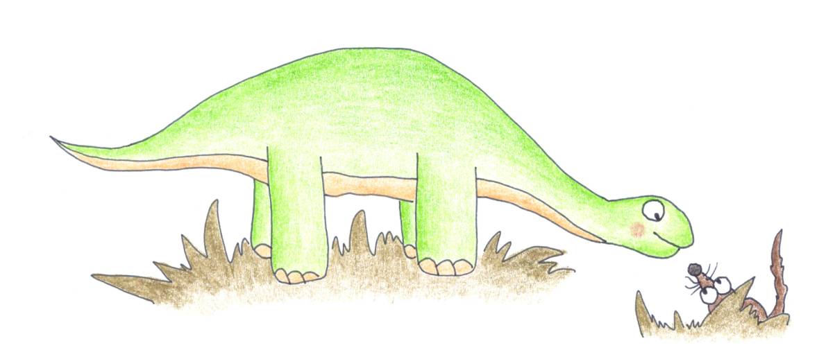 ilustrace dinosaurus a prehistorická myš