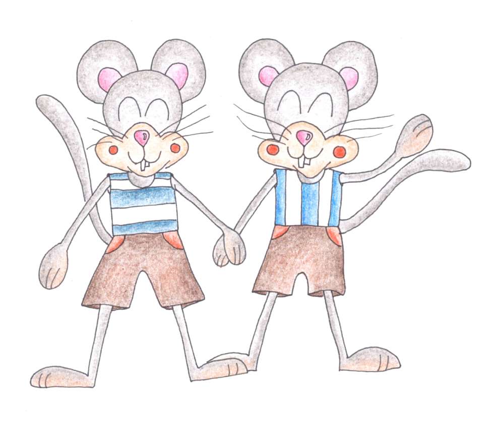 ilustrace dva myšáci