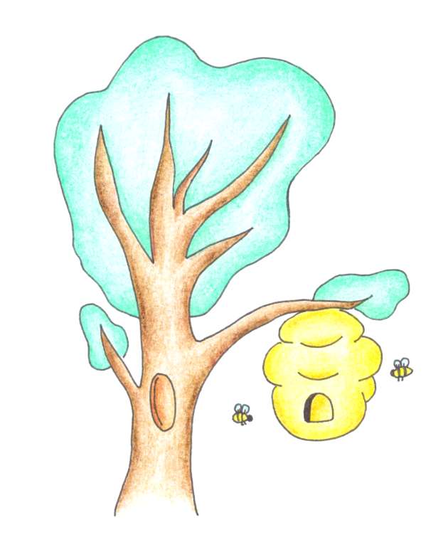 ilustrace včelí úl